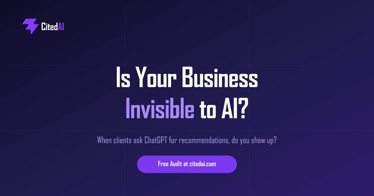 CitedAI — Get Your Business Cited by ChatGPT and AI Search